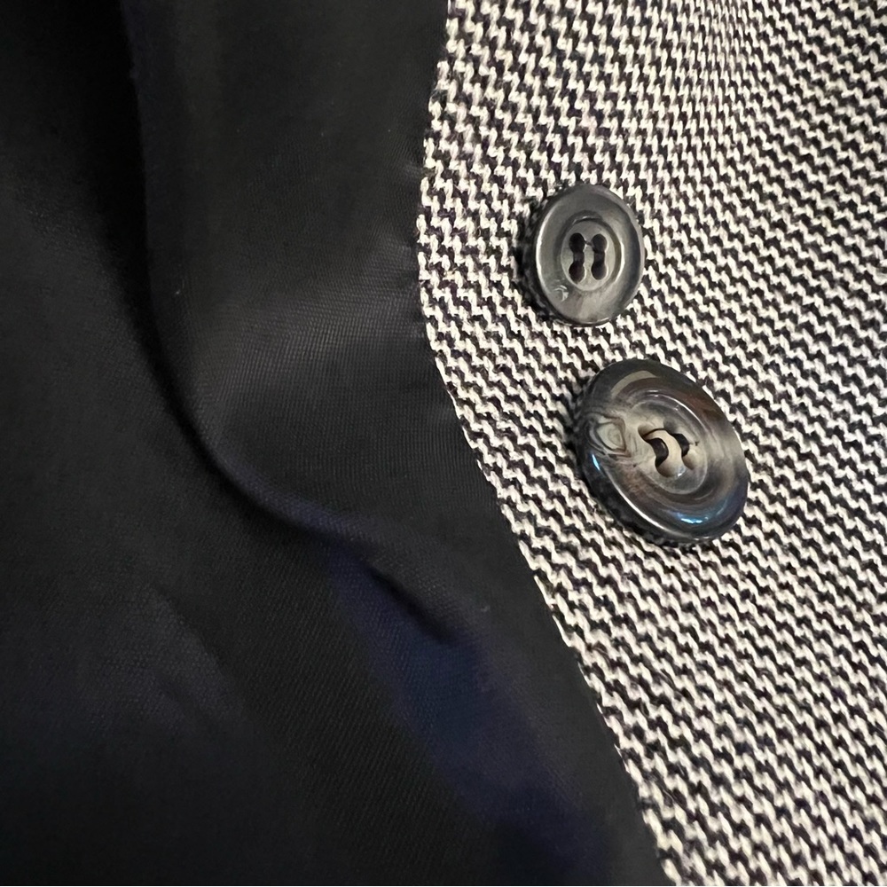 OSCAR DE LA RENTA Vintage Wool Blazer with Leather Elbow Patches - Picture 7 of 16